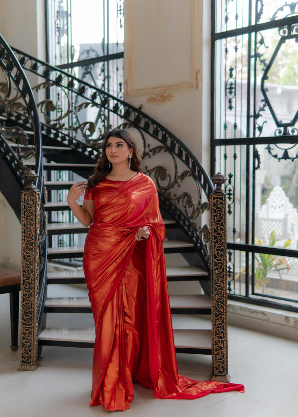 Laavin Cherry Saree Red