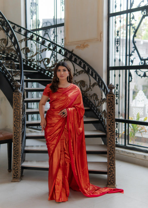 Laavin Cherry Saree Red