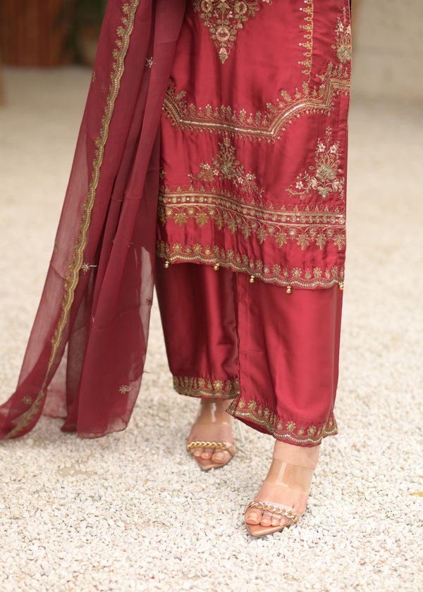 Celestia Maroon Silken