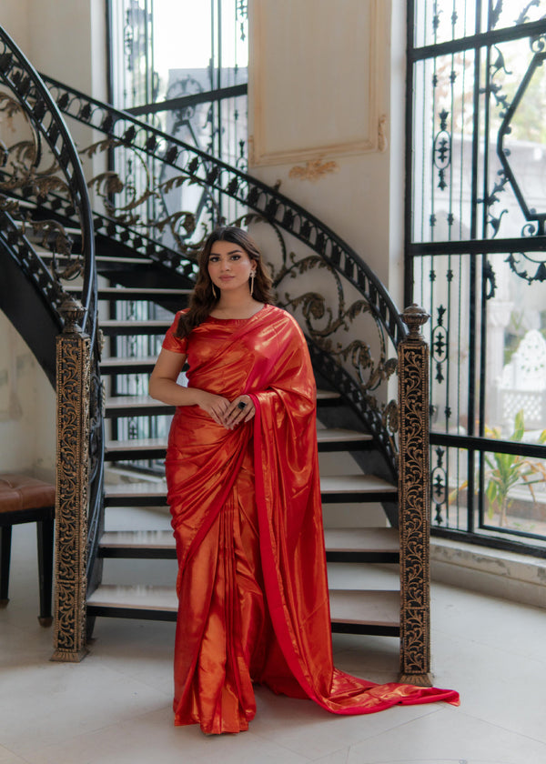 Laavin Cherry Saree Red