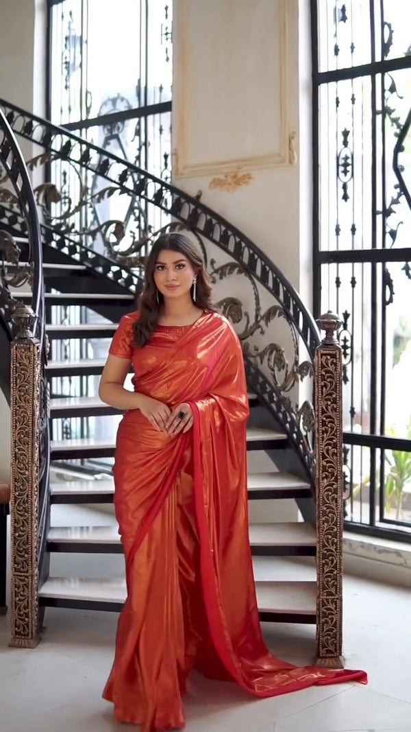 Laavin Cherry Saree Red